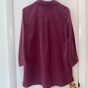 TravelSmith Burgundy Blouse